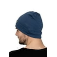 thumbnail image 3 of Merino Wool Beanie Men and Women – Cuff Merino Wool Hats For Men And Women - Unisex Adult Beanie Hat and Socks (Denim, Large-XLarge), 3 of 6