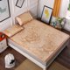 thumbnail image 4 of Hielo de seda refrigeración verano dormir Esterillas plegable luz tan equipada Sábanas conjunto (150*200 funda almohada * 2), 4 of 8