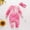 Pink, variant on 9-12 Months Newborn Baby Girl Romper Clothes Daddys Girls Long Sleeve One Piece Jumpsuit Playsuit with Headband Winter Outfit Hot Pink