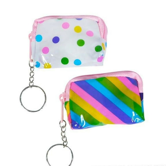 "12 PACK 2.5"" COIN PURSE KEYCHAIN"