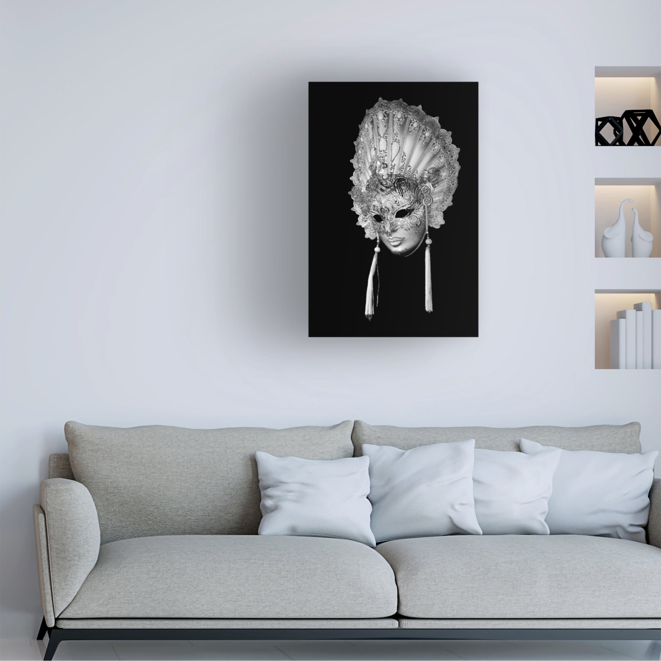 Canvas Wall Art - Jacek Stefan 'Unmask!' Wall Art for Living Room, Bedroom, or Office D?cor by Trademark Fine Art - 30 x 47 Inches