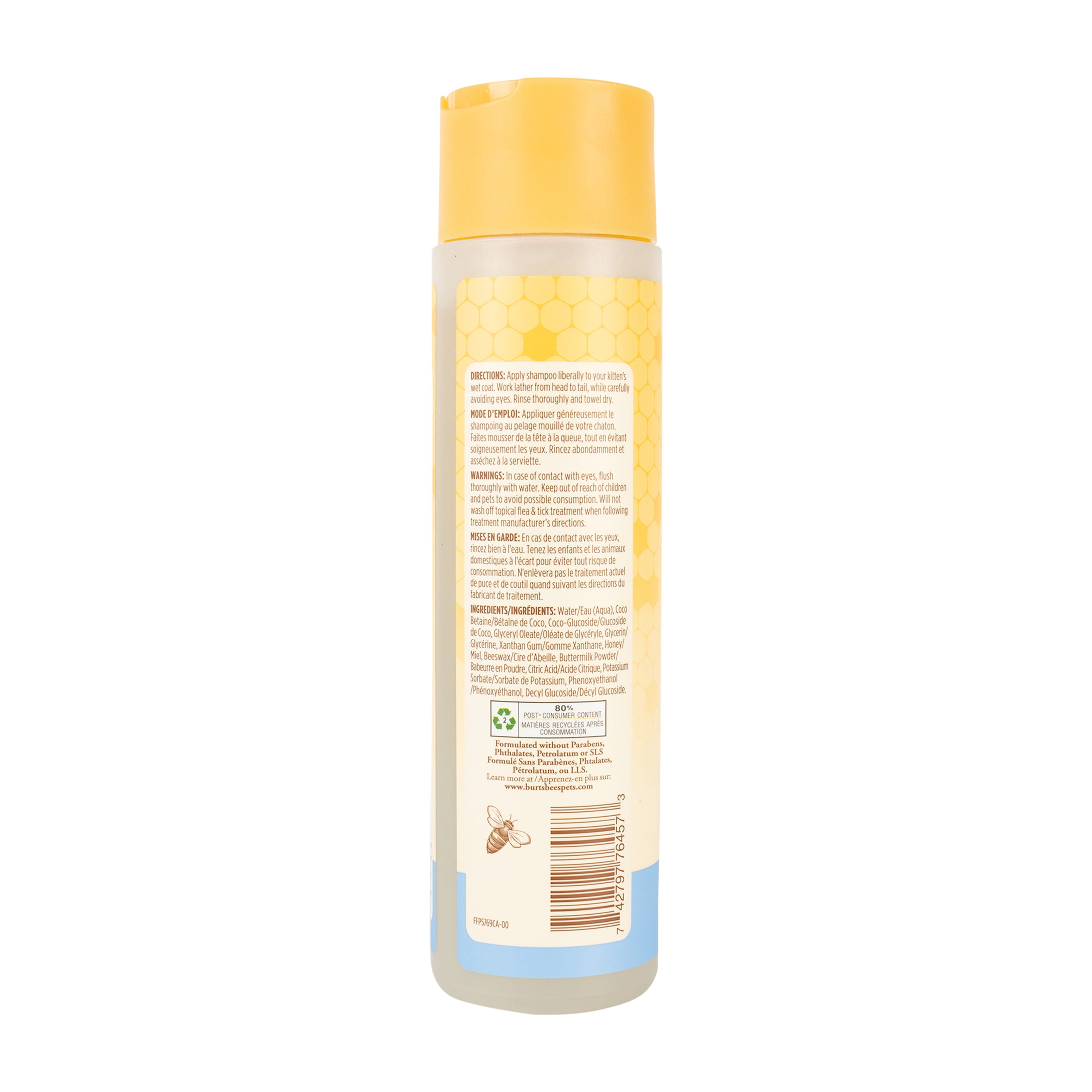 Burt's Bees Natural Tearless Shampoo with Buttermilk for Kittens, 10 oz