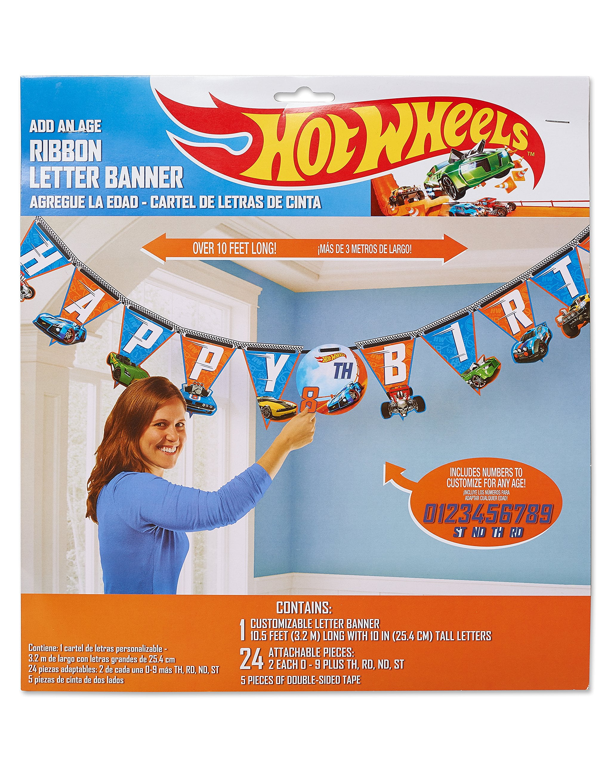 American Greetings Hot Wheels Add An Age Birthday Party Banner