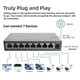 thumbnail image 4 of 8 Port Gigabit Ethernet Switch RJ45 Hub Internet Splitter Smart Switch Ethernet Network Switch 10/1, 4 of 5