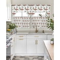 thumbnail image 4 of Christmas Red Cardinal Birds Swag Kitchen Curtains Sets for Windows 24 Inch Length, Xmas Pine Branch Cones Rustic Short Window Curtain Panels Swags Valances and Tiers 3 Piece Set for Cafe/Dining Room, 4 of 5