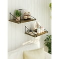 thumbnail image 4 of Afuly Floating Shelves Deep Wall Shelf , Wall Mounted Large Storage Wood Shelf Rustic for Home Decor, Set of 2, 16 inch Floating Shelf for Living Room, Bathroom, Bedroom, Kitchen, 4 of 9