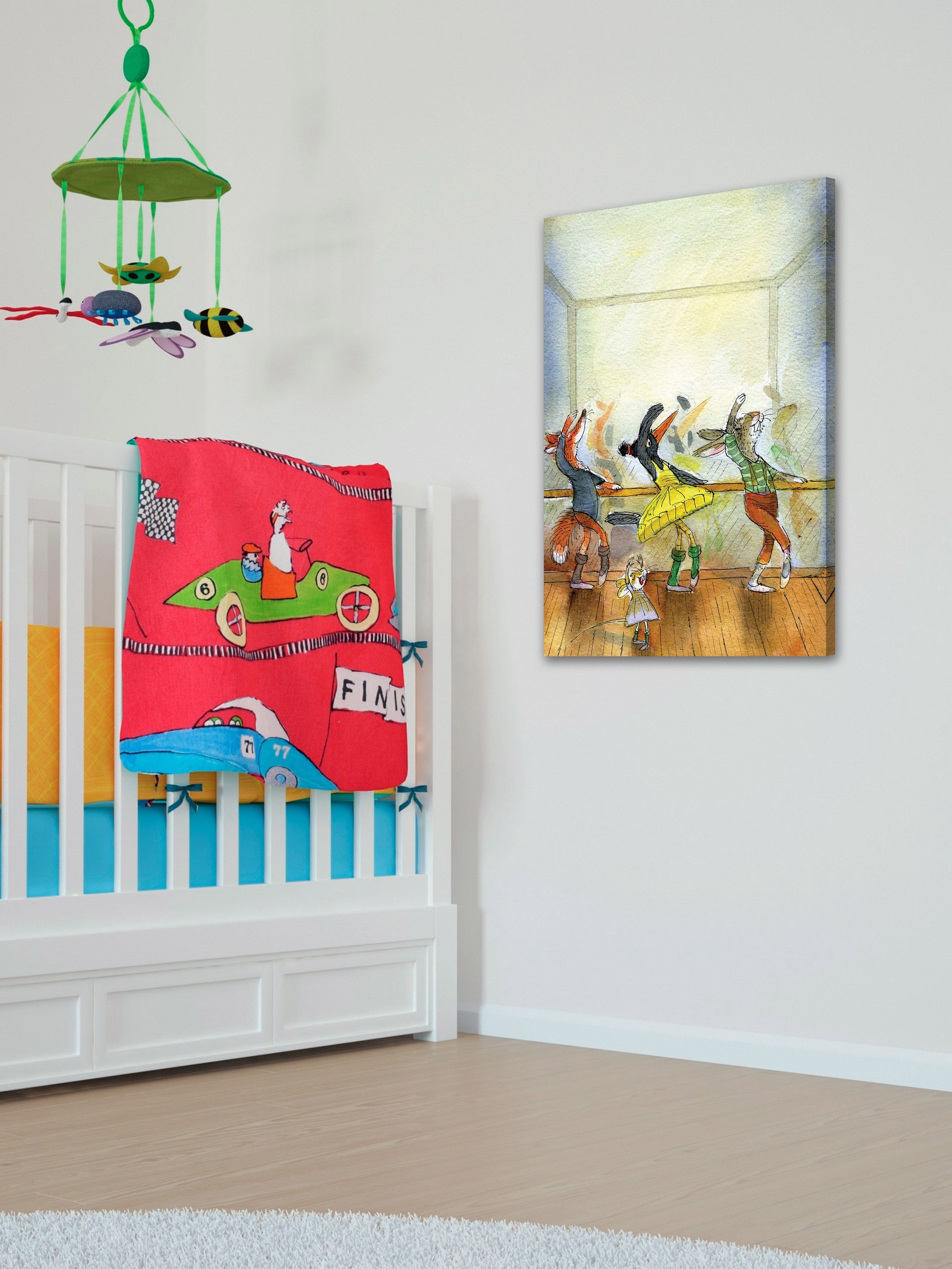"Ballet Lesson" Painting Print on Wrapped Canvas