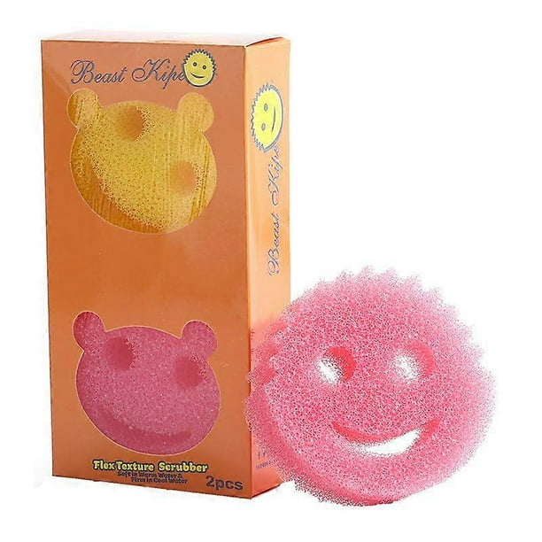 Set de 4 esponjas lavavajillas en colores surtidos Esponjas de cocina antimanchas y antiolores para limpieza