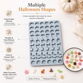thumbnail image 5 of Halloween Silicone Baking Mold With 60 Cavities Pumpkin Witch Hat Skull Candy Chocolate Jelly Gummy Ice Cube Tray A-25.8X17.9X0.8Cm, 5 of 5