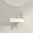 thumbnail image 7 of Logmey 17"x8" Porcelain White Bathroom Ceramic Sink Rectangular Wall Mount Sink, Pre-Drilled Faucet Hole, 7 of 7
