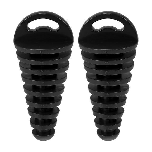 2pcs Exhaust Pipe Plug 15-38mm Muffler Exhaust Wash Plug Exhaust Pipe Plugs for Motorcycle Universal Rubber Black