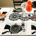 thumbnail image 2 of 4pcs, Boo Cat Pattern Linen Placemats - Rustic Vintage Halloween Decorations for Parties and Home Decor, 2 of 4