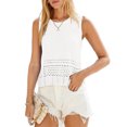 thumbnail image 2 of Women Short Sweater Vest Sleeveless Summer Bohemian Knitted Waistcoat, 2 of 5