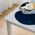 thumbnail image 4 of WYYP Tablecloths Artwork in Blue, White and Grey, Simple and Elegant Square Table Cover white, 4 of 7