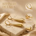 thumbnail image 6 of Long Teardrop Dangle Gold Plated Earrings for Women Hypoallergenic Drop Leverback Earrings Trendy Long Teardrop Dangle Earings for Jewelry Gifts, 6 of 12
