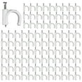 thumbnail image 1 of 400pc Round Cable Clips with Nail 8mm Cord Holder Wall Mount Clip Tacks, 1 of 5