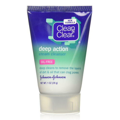 Clean And Clear Deep Action Cream Facial Cleanser, 1 oz, 6 Pack