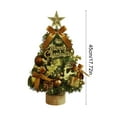 thumbnail image 2 of FastXmas Merry Christmas Tabletop Mini Christmas Tree Decoration,17.7 Inch Pine Christmas Tree with Hanging Ornaments, Artificial Xmas Tree for Birthday,Winter,Xmas Day,Table,Fireplace,Home Decor, 2 of 5