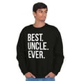 thumbnail image 4 of Best Uncle Ever Niece Nephew Men's Crewneck Sweatshirt Brisco Brands S, 4 of 6