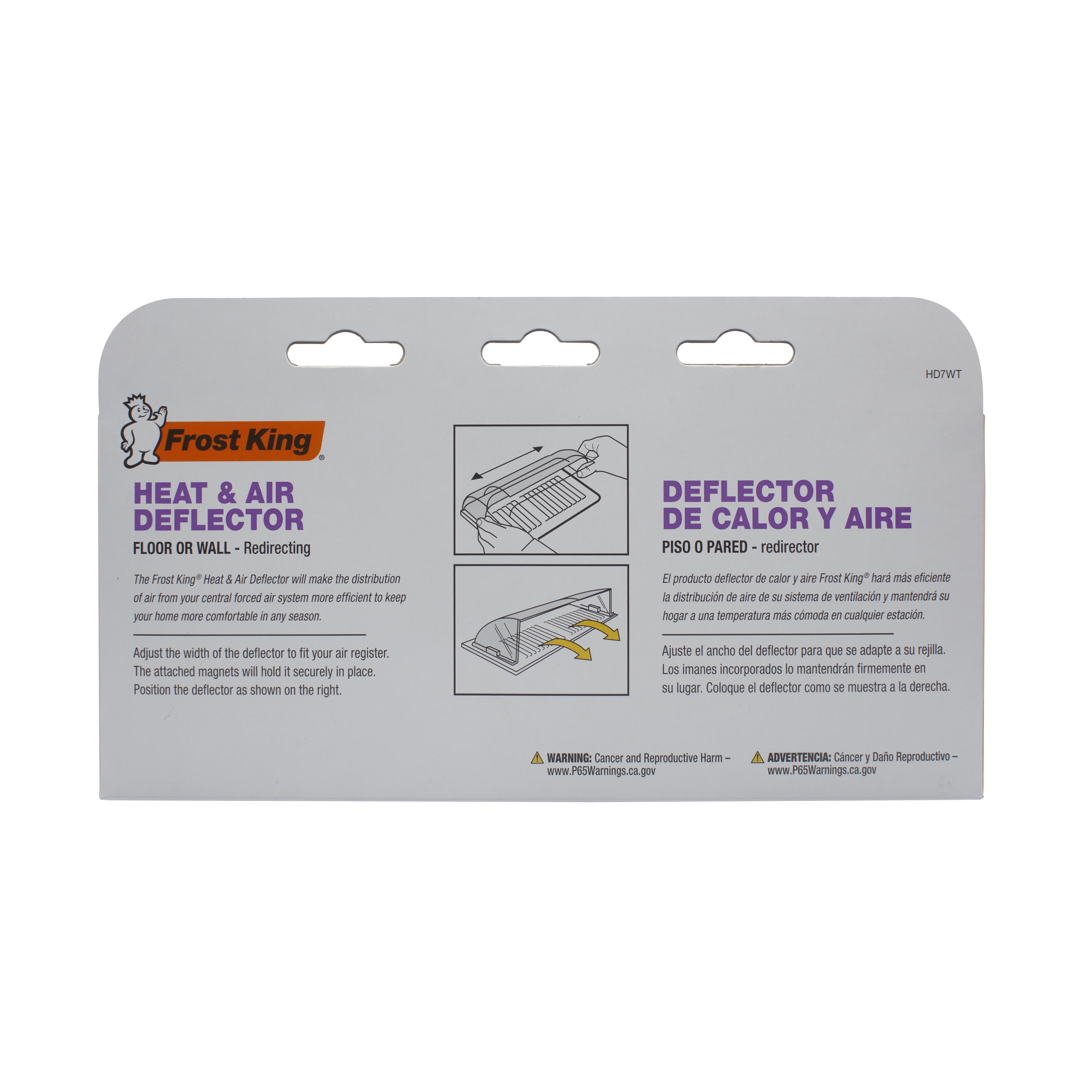 Frost King® HD7WT Unbreakable Heat/Air Deflector, Clear Plastic - Expands 10" - 14"