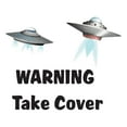 thumbnail image 2 of Warning Takeover Aliens 2 Spaceships Mars Planets Outer Space Science Fiction Stranger Teddy Bear Dino Dinosaurs Tractor Trucks Airplane Ideas Wall Decal Sticker - Size: 30 In X 24 In, 2 of 5