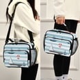 thumbnail image 6 of ALAZA Anchors Stripes Lunch Box Insulated Cooler Bag Reusable Tote Bags Shoulder Strap, 6 of 7
