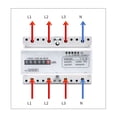 thumbnail image 4 of Kenally Medidor de potencia de riel DIN 20-80A, pantalla de dígitos extraíble, 3 fases, 4 cables, para interior, escuela, oficina, edificio, vatímetro Herramientas eléctricas Kenally TO008273-00, 4 of 6