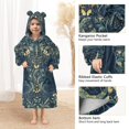 thumbnail image 3 of FORMRS Wearable Blanket Hoodie with Sleeves for Kids Cozy Flannel Sweatshirt, Shadowy Forest Pattern, 3 of 7