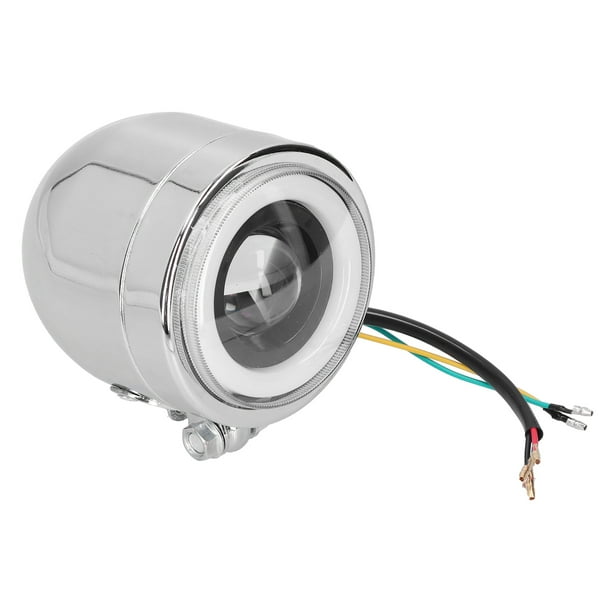 Faros Delanteros ANGGREK LED Universales 425 Pulgadas Ojos de Ángel Redondos Carcasa Cromada