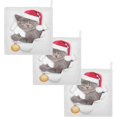 thumbnail image 7 of SKYSONIC 3 PCS Winking Kitten Santa Hat Baby Muslin Washcloths, Christmas Balls Face Towel Burp Cloths Ultra Soft Absorbent Cotton Bath Wipes Towels for Newborn Boys Girls, 7 of 7