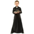 thumbnail image 5 of MEZZALL For Boys Black Priest Robe With Monk Outfits For Teen Kids Holiday Party Clothing Sets, 5 of 8