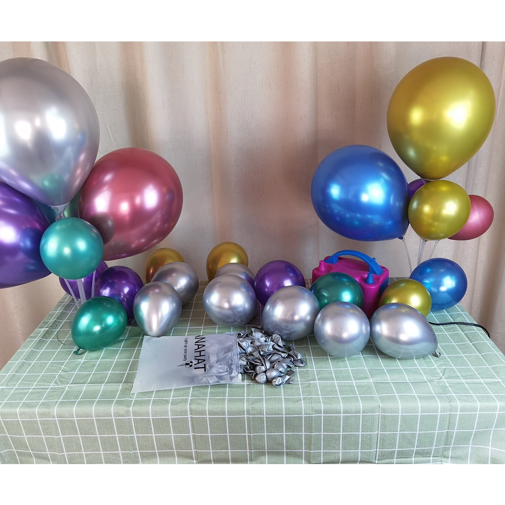 Silver Balloons 5 inch Metallic Chrome Silver Balloons for Birthday Wedding Anniversary Festival Party Decorations 100 pcs