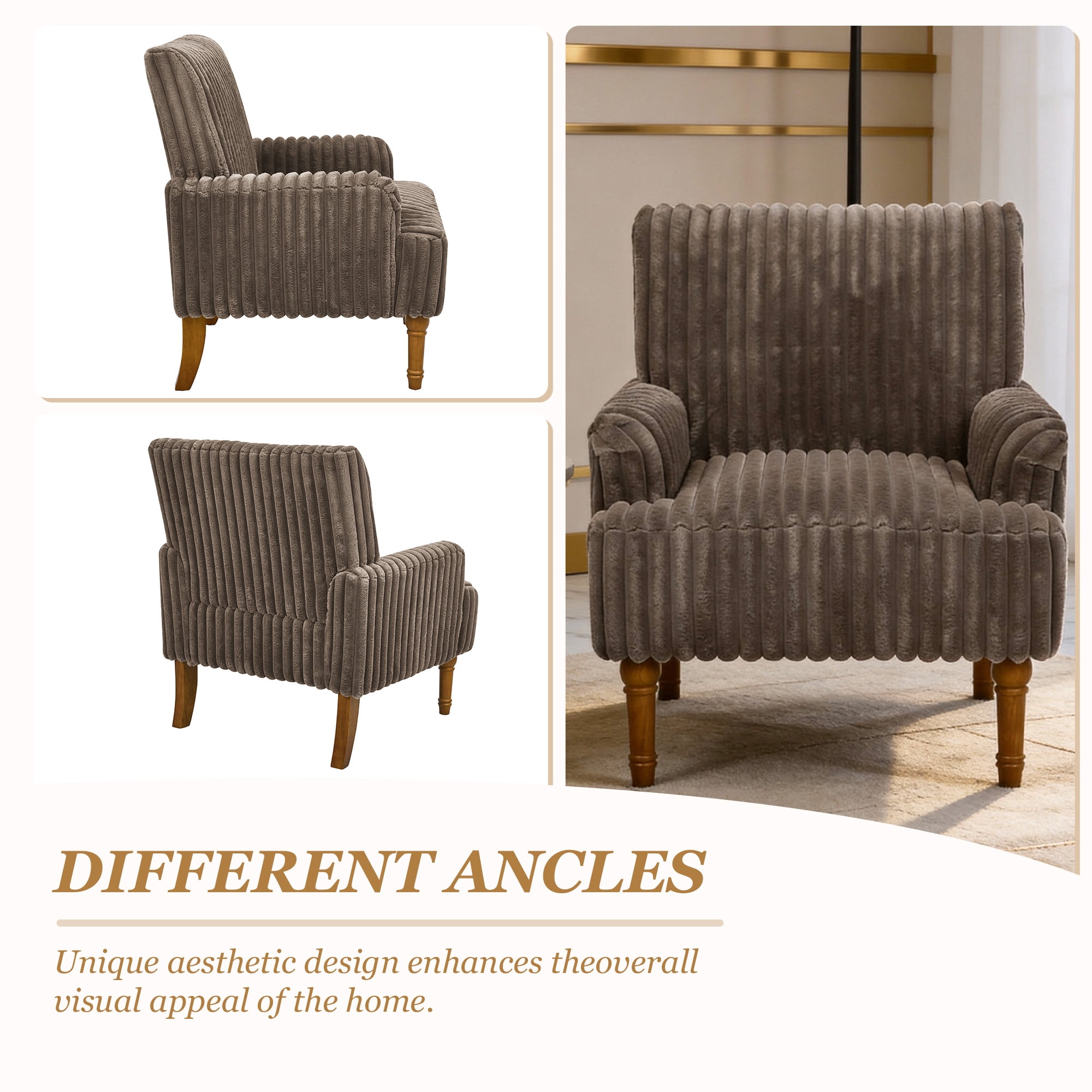 MOONMISS Accent Chair for Living Room,Coffee