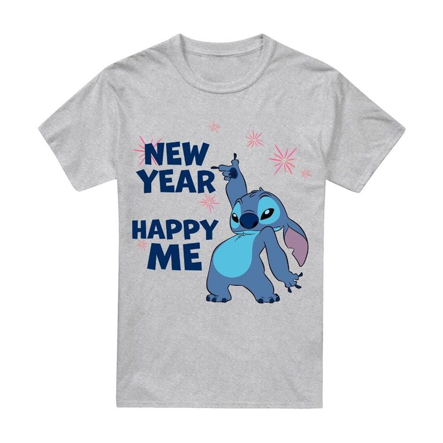 Lilo & Stitch Mens New Year, Happy Me T-Shirt