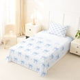 thumbnail image 5 of Erosebridal Blue Bow Twin Sheet Sets For Bowtie Girl,Bowknot Bedding,Dreamy Princess Style Bows 3-Piece, 5 of 6