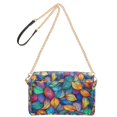 thumbnail image 2 of FORMRS Women Crossbody Purse with Chain Strap Vegan Leather Shoulder Handbag, Vibrant Art Leaves Pattern, 2 of 7
