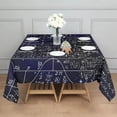 thumbnail image 3 of Math Equations Space Rocket Blue Pattern Square Tablecloth,Waterproof Square Table Cover,Wipeable Spillproof Washable Table Cover for Home Kitchen Party Decor 42"X42"(107x107cm), 3 of 6
