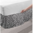 thumbnail image 2 of Food Bed Skirt, Abstract Design Monochromatic Chili Peppers Modernistic Illustration, Elastic Bedskirt Dust Ruffle Wrap Around for Bedding Decor, 4 Sizes, Charcoal Grey and White, by Ambesonne, 2 of 2
