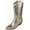 Gold, variant on Berness Myrtle Women's Mid-Calf Cowboy Boots Pointed Toe Embroidered Stitching Block Heel Western Country Concert Line Dance Boots Pull-On Multi Colorful 8