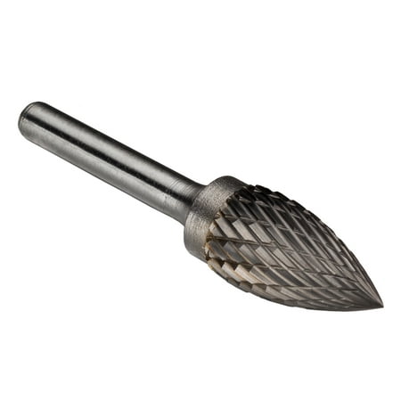 

Double Cut Tungsten Carbide Rotary File 9/16 Head 6mm Shank Pointed Tree Shape