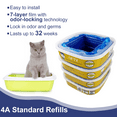 thumbnail image 2 of OFTY Cat Genie Refill Compatible with Litter Genie Pails, Large Capacity 21 ft Last up to 3 Months, 7-Layer Film with Odor-Lock Tech, Pack of 4, 2 of 5