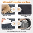 thumbnail image 6 of OhhGo Pet Dog Car Seat Cover for Back Seat Car Seat Waterproof Protector, with Pet Dogs Seat Belts, High Heat Resistant Nonslip Back Seat Cover for Dogs Kids, Universal Size Fits Cars, Trucks, SUV, 6 of 11