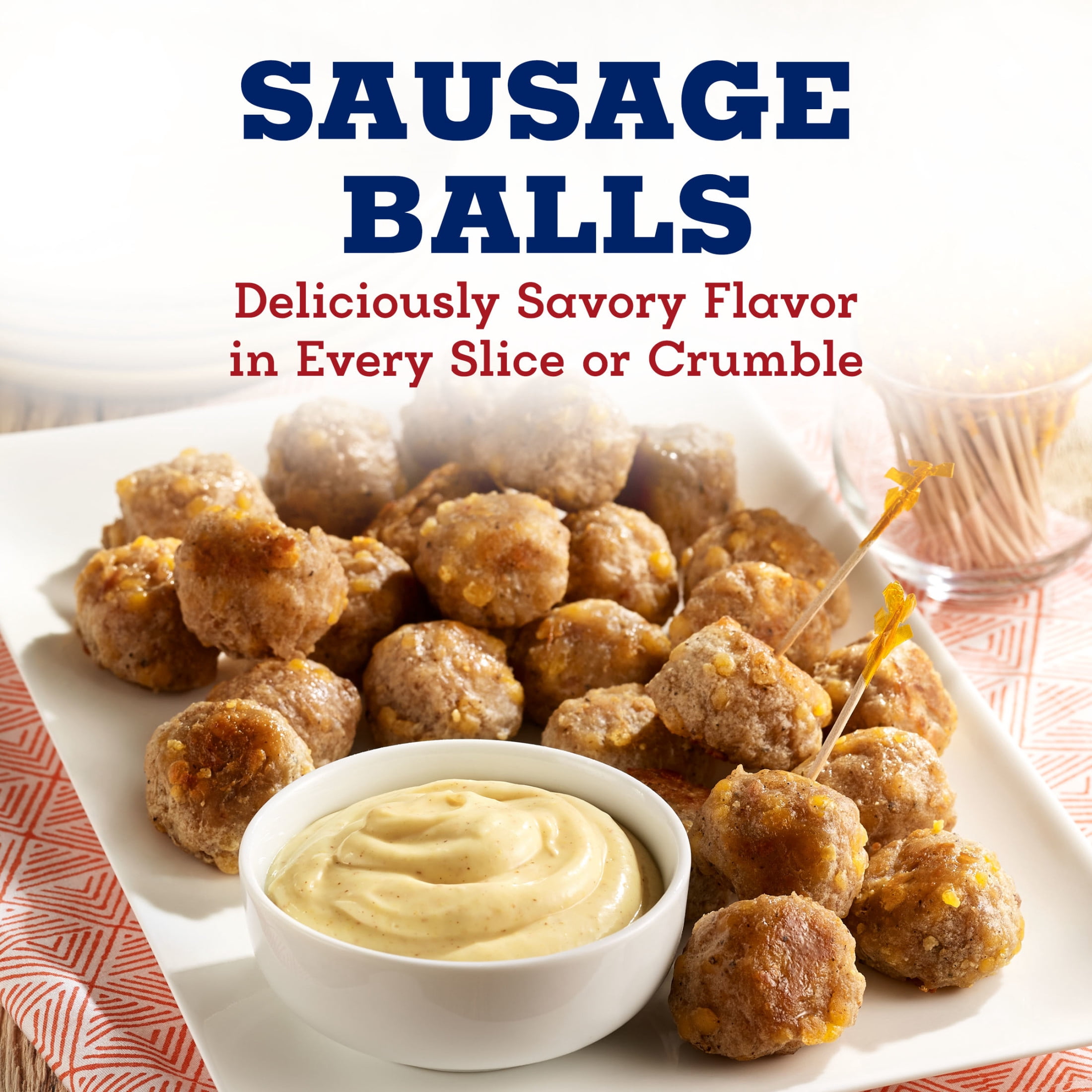Odom's Tennessee Pride Sausage Balls, Frozen Breakfast, 24 Count (Frozen)
