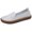 Beige, variant on Weloille Ladies Fashion Solid Color Leather Embroidered Flower Shallow Round Head Flat Casual Shoes Casual Shoes For Women Office