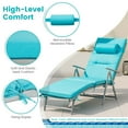 thumbnail image 6 of Spaco Outdoor Chaise Lounge, Outdoor Lounge Chair,Folding Chaise Lounge Chair Outdoor Reclining Chair for Backyard-Tuiquoise, 6 of 8