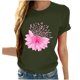 thumbnail image 2 of Fiudx Ofertas Flash Del Día Blusa de Manga Corta con Estampado de Moda para Mujer, Divertida Camiseta con Cuello Redondo, 2 of 4