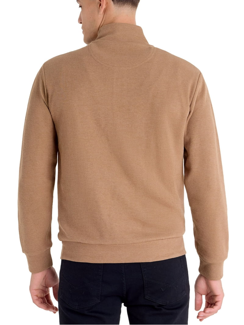 U.S. Polo Assn. Men's Quarter Zip Flatback - Walmart.com