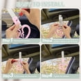 thumbnail image 4 of Uxcell 2Pcs Correas de Mango en Forma de Corazón Roto para Automóvil, Accesorios Colgantes de Advertencia para Parachoques, Encanto Drift para Decoración Interior y Exterior del Auto, Rosa, 4 of 6