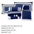 thumbnail image 2 of Generic, 7-Piece, Comforter Set, Two-toned Design, Queen, 2 of 4