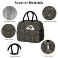 thumbnail image 4 of Lunch Bag Lunch Box for Women Reusable Insulated Lunch Cooler Bags,Large Capacity for Work Travel Picnic,Water-Resistant Black Gold Baroque Lunch Tote Bag Gifts for Woman Mom Black, 4 of 6